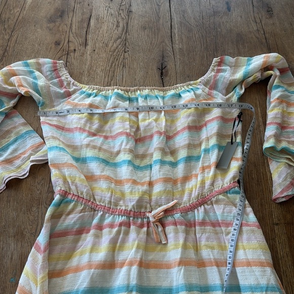 🌈 Lovers + Friends Spring Rainbow Pastel Striped Dress - Picture 5 of 8